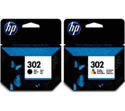 HP Combo 302 Tri-colour & Black Ink Cartridges - Multipack